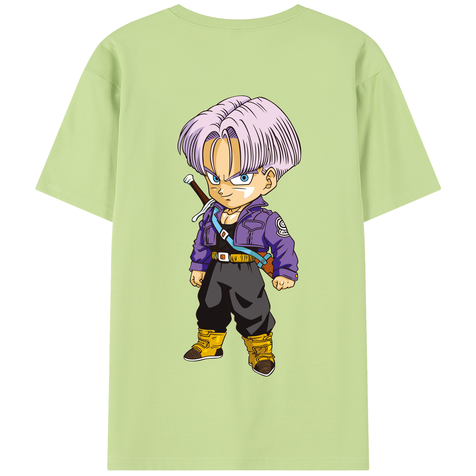 （画像用） ドラゴンボール トランクス（Torankusu）DRAGON BALL Trunks 綿100％半袖Tシャツ（背面プリント）